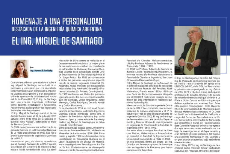 Lee más sobre el artículo Homenaje al Ing. Miguel De Santiago